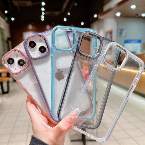 Coque Etui Antichoc Pour iPhone 15 14 13 Pro Max 12 11 Slim Transparent PC Case - Photo 9 sur 18