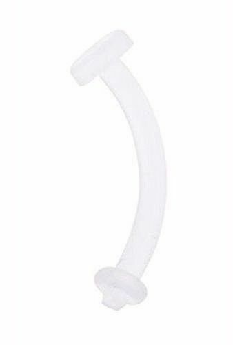 14G 16G BIOFLEX CLEAR SOFT FLEXIBLE PIERCING RETAINER NO METAL BARBELL RING STUD - Picture 2 of 18