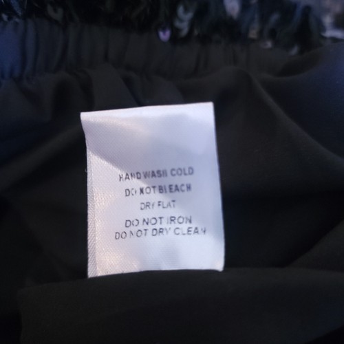 Nichole Lynel Womens Sequin Bubble Skirt Size M Black Elastic Waist Pockets - Picture 9 of 10