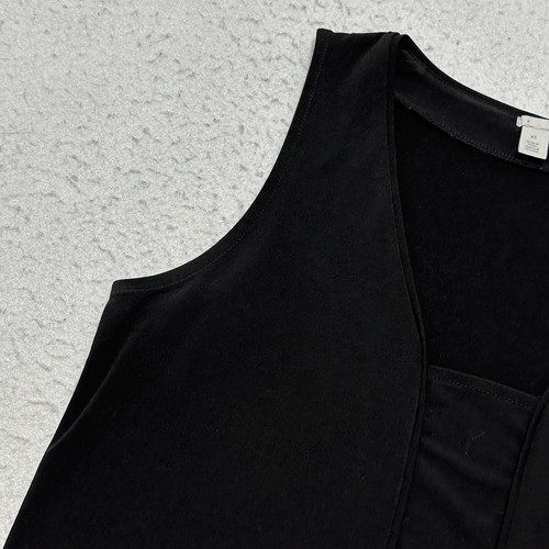 Halogen Women's XS Sleeveless Black Tank Top Lightweight Career Blouse Stretch - Picture 6 of 12