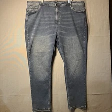 The Perfect Jean NYC Mens 48x32 Blue Slim Thick Stretch Denim Casual Whiskering