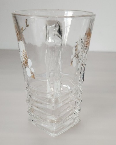 Set of 4 Unbranded Floral Mini Drinkware Universal Glass Mugs (P18) - Picture 10 of 17