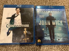 Keanu Reeves 2x Blu-ray DVD movie lot Constantine John Wick 1