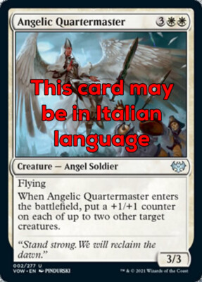 MTG 4x ANGELIC QUARTERMASTER EXC - ANGELICA QUARTERMASTER - VOW - MAGIC