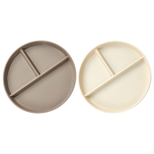 2 Pcs Compartment Plate Divided Dinner Plates Kitchen Individual - 第 3/12 張圖片