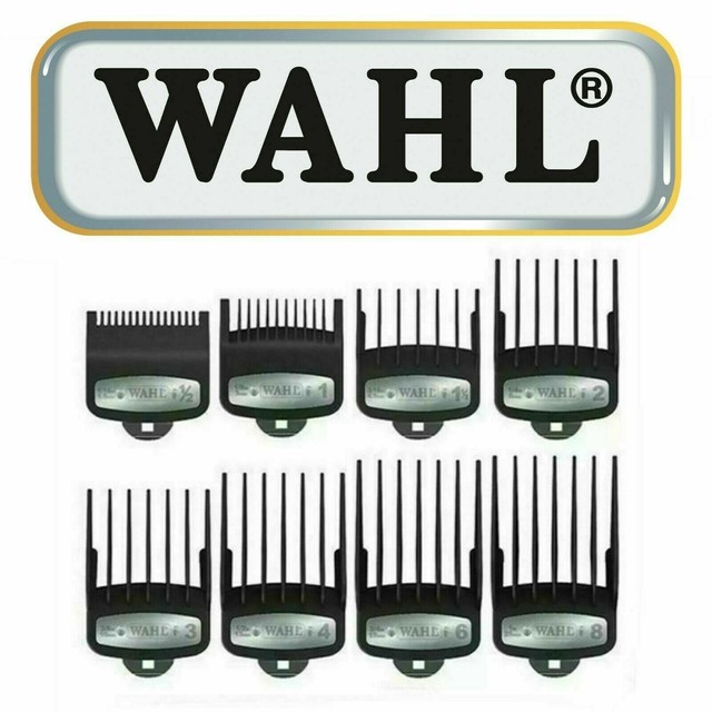Wahl 8 Pcs Full Set for Hair Clipper Attachments Premium Metal Guards UK SELLER for sale online