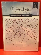 Moonstone Falling Snow Embossing Folder, Chirstmas Sensational Snowfall 6x6