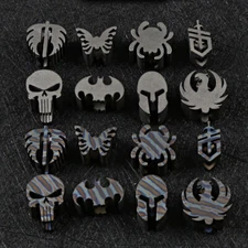 Titanium Alloy Folding Knife Handle Lanyard Bead EDC Tool Umbrella Rope Pendant