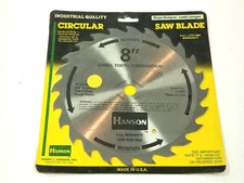 Hanson Circular Saw Blade 8" 11050 "Made  In The USA"