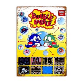 Bubble Bobble Retro Gaming Metal Tin Wall Sign Arcade NES Atari Commodore Amiga