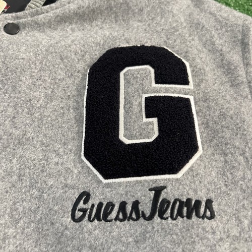 Guess Jeans Varsity Letterman Vintage Wool Flight Reversible Bomber Jacket NWT - Picture 5 of 14