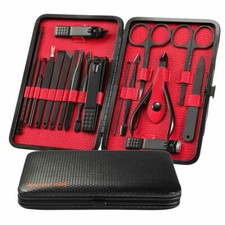 15Pcs Stainless Steel Professional Manicure Pedicure Kit Nail Clippers Set Tools