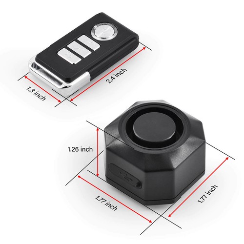 Bike Alarm with Remote Rechargeable Vehicle Anti Theft Vibration Security System - Picture 10 of 12