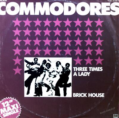 Commodores - Three Times A Lady / Brick House Maxi (VG/VG) .