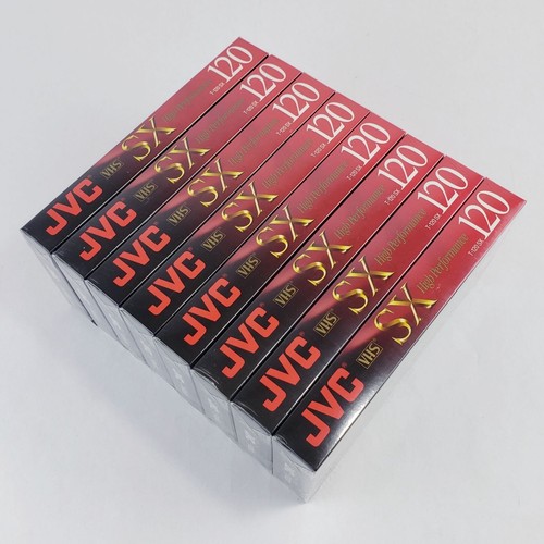 8 JVC SX T-120 High Performance Blank VHS Tapes 6 Hour NEW & SEALED - Picture 2 of 7