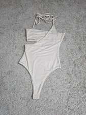 Princess Polly Cutout Bodysuit in Light Cream Size US Women's 2 One Piece