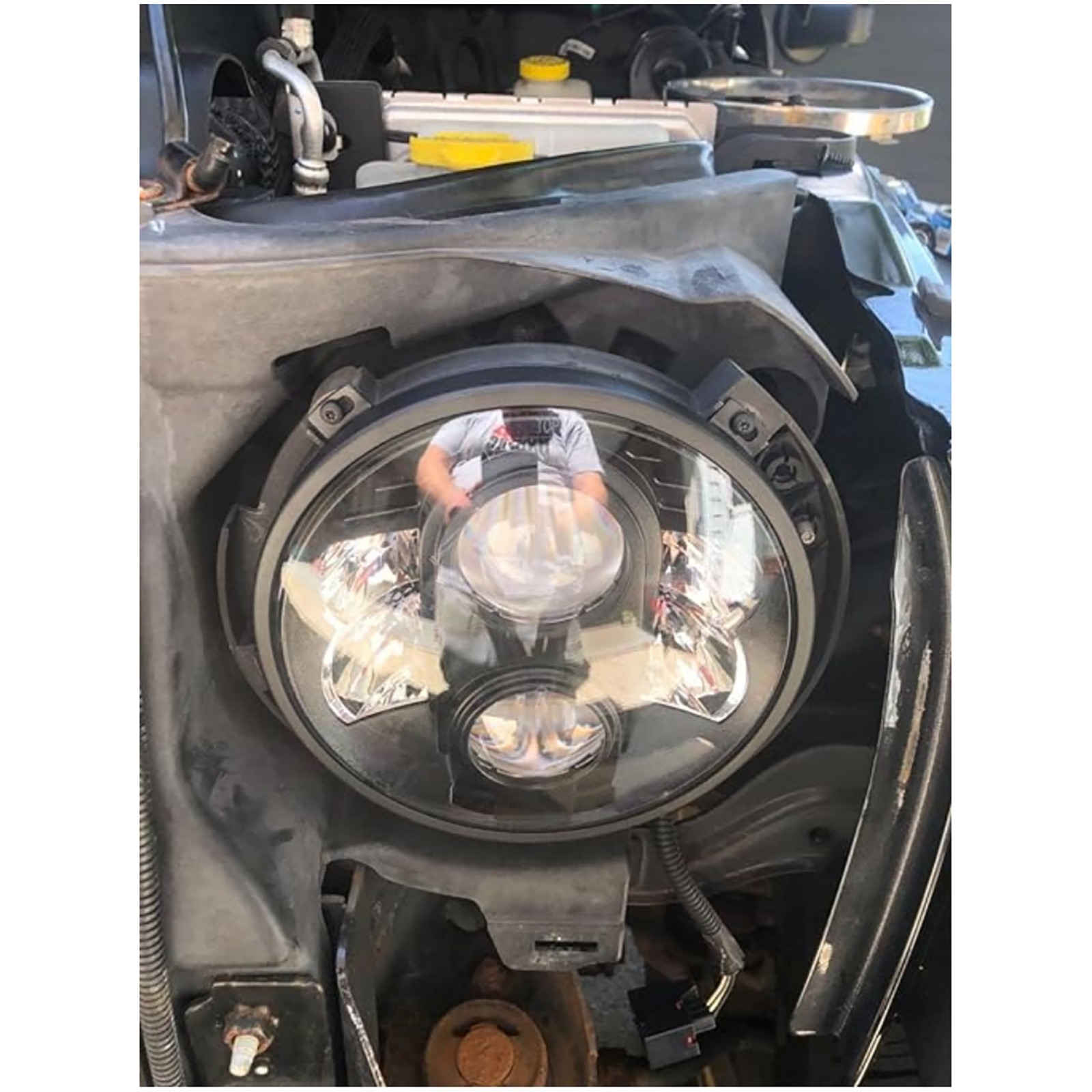 2Pack 7inch Round Headlight Mount Bracket Rings For Jeep Wrangler JK 2007-2017 thumbnail 8