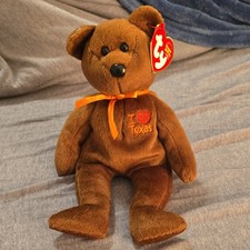 Ty Beanie Babies Retired Texas Bear I Love Texas Ages 3-4 4-7 8-11 Years