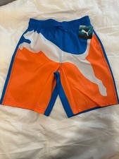 Puma Boys Swim Trunks - Blue/Orange  Medium 10 - 12 