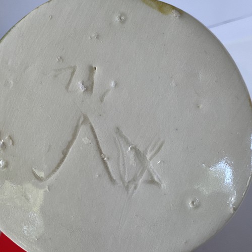 Volkskunst Rohton Keramik Vase Gefäß - signiert unbekannter Künstler Sammlerstück - Bild 6 von 11