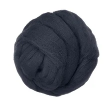 Wool Roving Yarn, 250G/8.8OZ Felting Wool Pure Roving Yarn, Navy Blue
