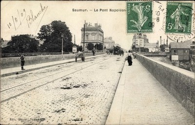 Ak Saumur Maine et Loire, Le Pont Napoleon - 3146753