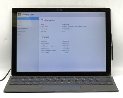 Microsoft Surface Pro 4 | i7-6650U @2.20GHz | 8GB RAM | 256GB SSD | No OS
