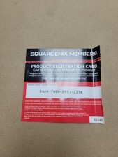 Nintendo DS Square Enix Product Registration Card Insert