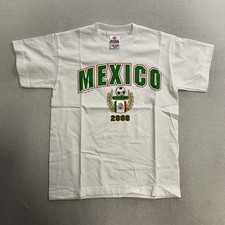 Vintage Mexico Soccer 2006 T-Shirt Youth Child's Size XL White Y2K