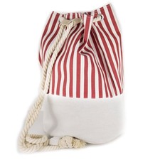 Borsa a sacco rossa mare uomo tela canvas palestra zaino grande sport spiaggia