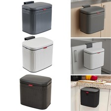 HANGING WASTE BIN KITCHEN DOOR CUPBOARD HANG OR WALL MOUNT COMPOST TRASH CAN