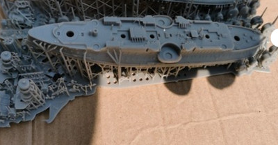 3D Printing 1/200  French Jaureguiberry battleship Unpainted/Full