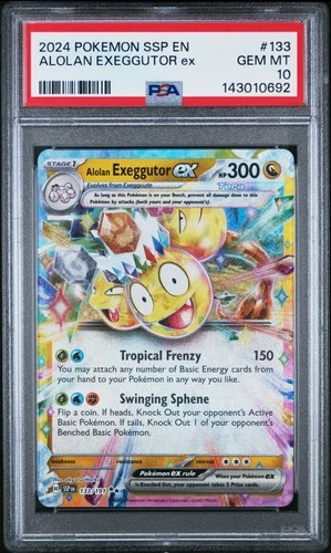 2024 Pokemon Ssp En-Surging Sparks #133 Alolan Exeggutor Ex PSA 10