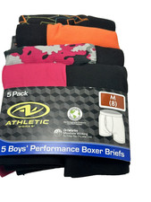 5 pack boys athletic works boxer briefs size medium 8