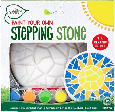 Creative Roots Mosaic Sun Stepping Stone Kit, Includes 7-Inch Ceramic Stepping S