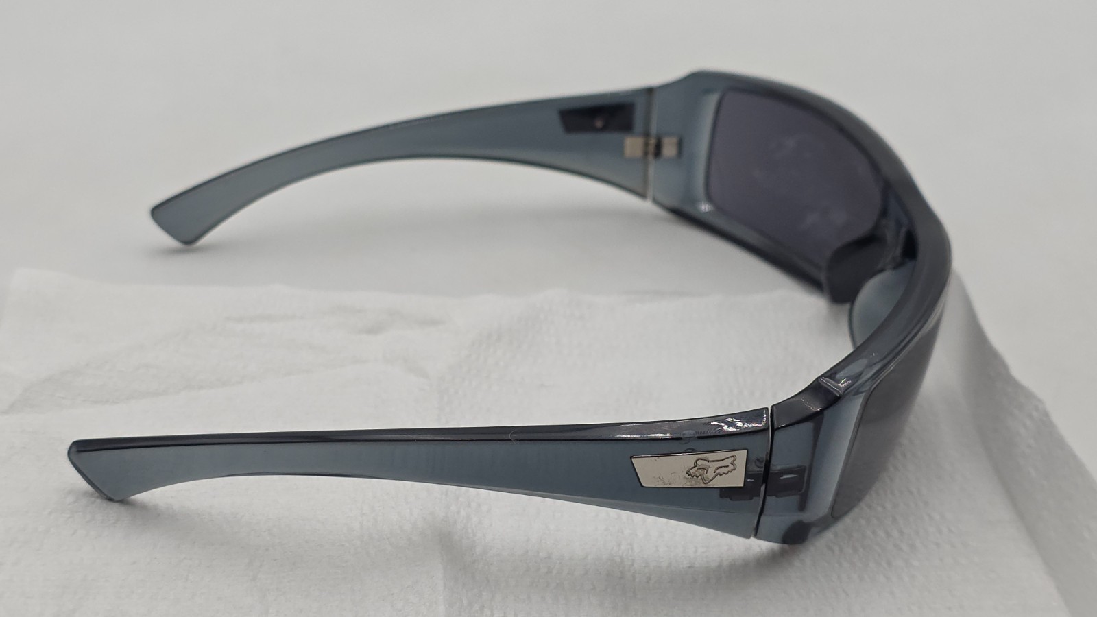 FOX Sunglasses Translucent Blue Frames Black Lens - image 6