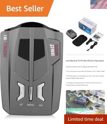 Long Range Radar Detector with 360-Degree Protection for Ultimate Driver Safety