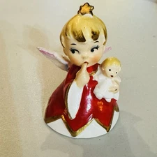 Vintage Geo Z Lefton Naughty Angel Sister w/Doll Bell ca 1956 HH 80112 Rare