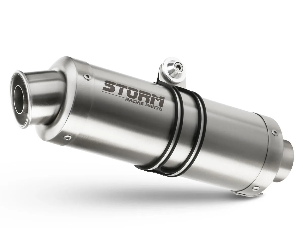 Exhaust Storm by Mivv Muffler Oval Steel for Kawasaki Zr-7 1999 > 2004