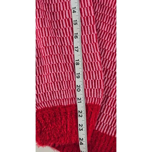 Cárdigan Rojo y Blanco Grueso Tejido Árbol de Navidad Botón Suave Acogedor Gran Tamaño XXL - Imagen 7 de 8