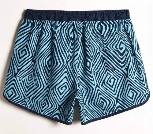 New W/Tags Maamgic Mens Swim Trunks with Mesh Lining Blue Vortex Print Size XL - Bild 5 von 7