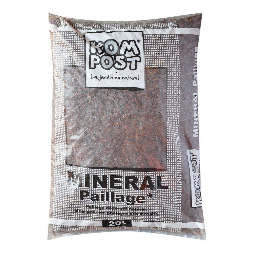 Pouzzolane rouge 7/15mm paillis drainage optimal et anti-mauvaises herbes 20l