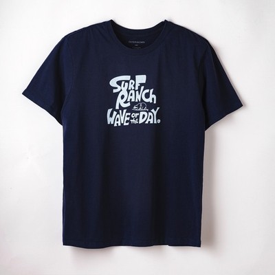 OuterKnown Surf Ranch Wave of The Day navy Tee Shirt - Size Large