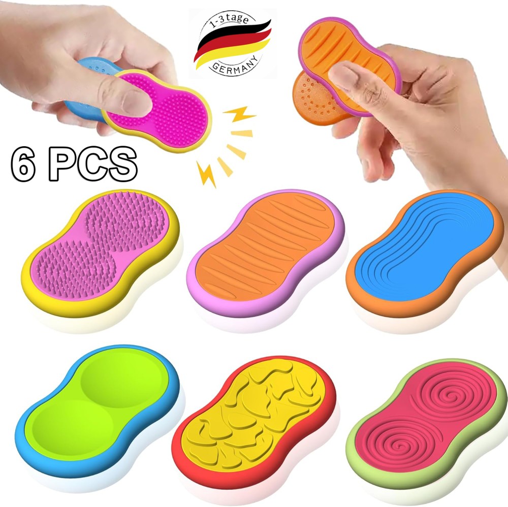 Fidget Toys, 6 Stück Magnetische Slider Sensory Toys für Autismus & ADHS, Stress