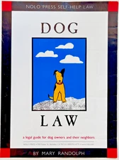 Original Bookstore Advertising Poster, 18x24, Dog Law by Mary Randolph 1998