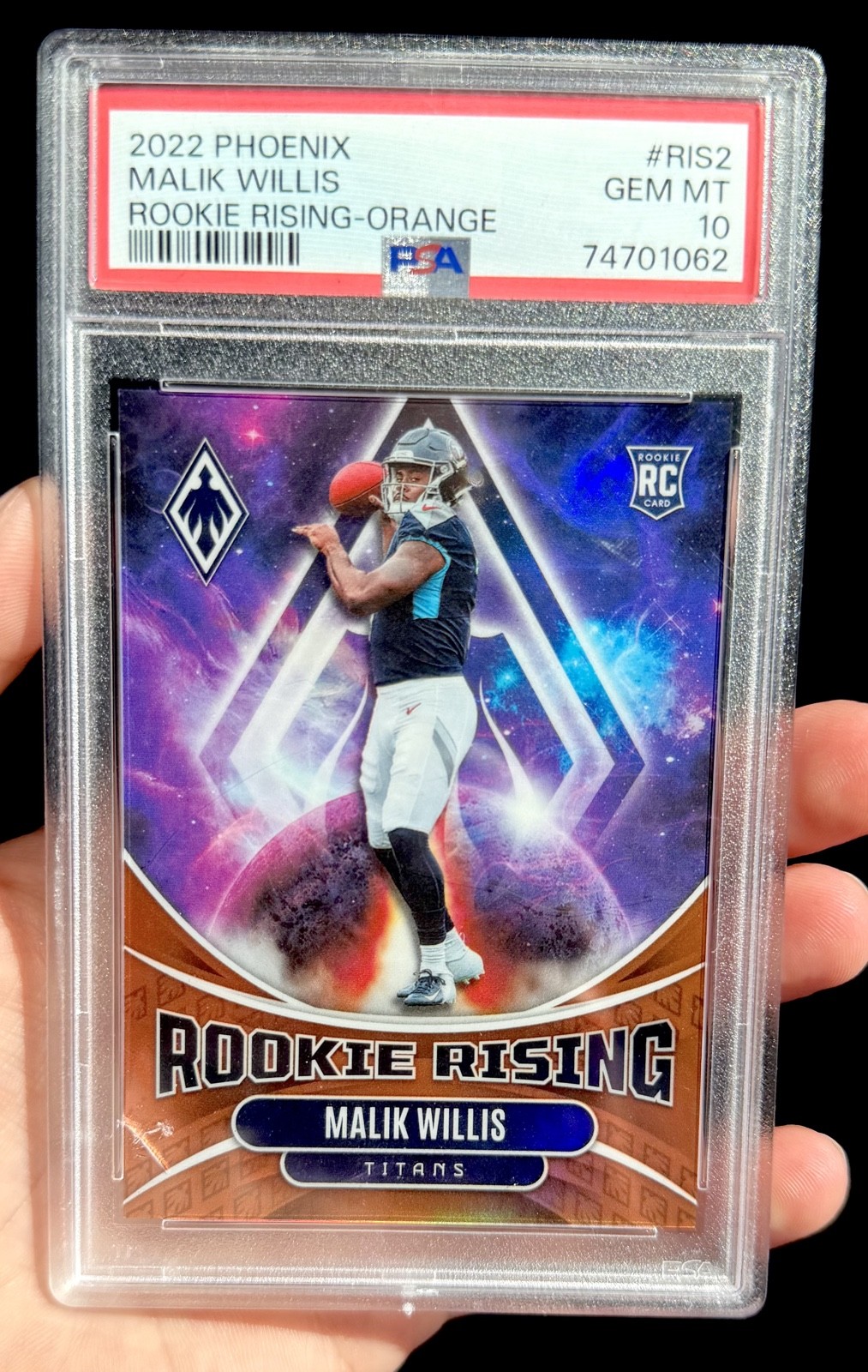 Malik Willis Panini Phoenix Rookie Rising #RIS2 Orange