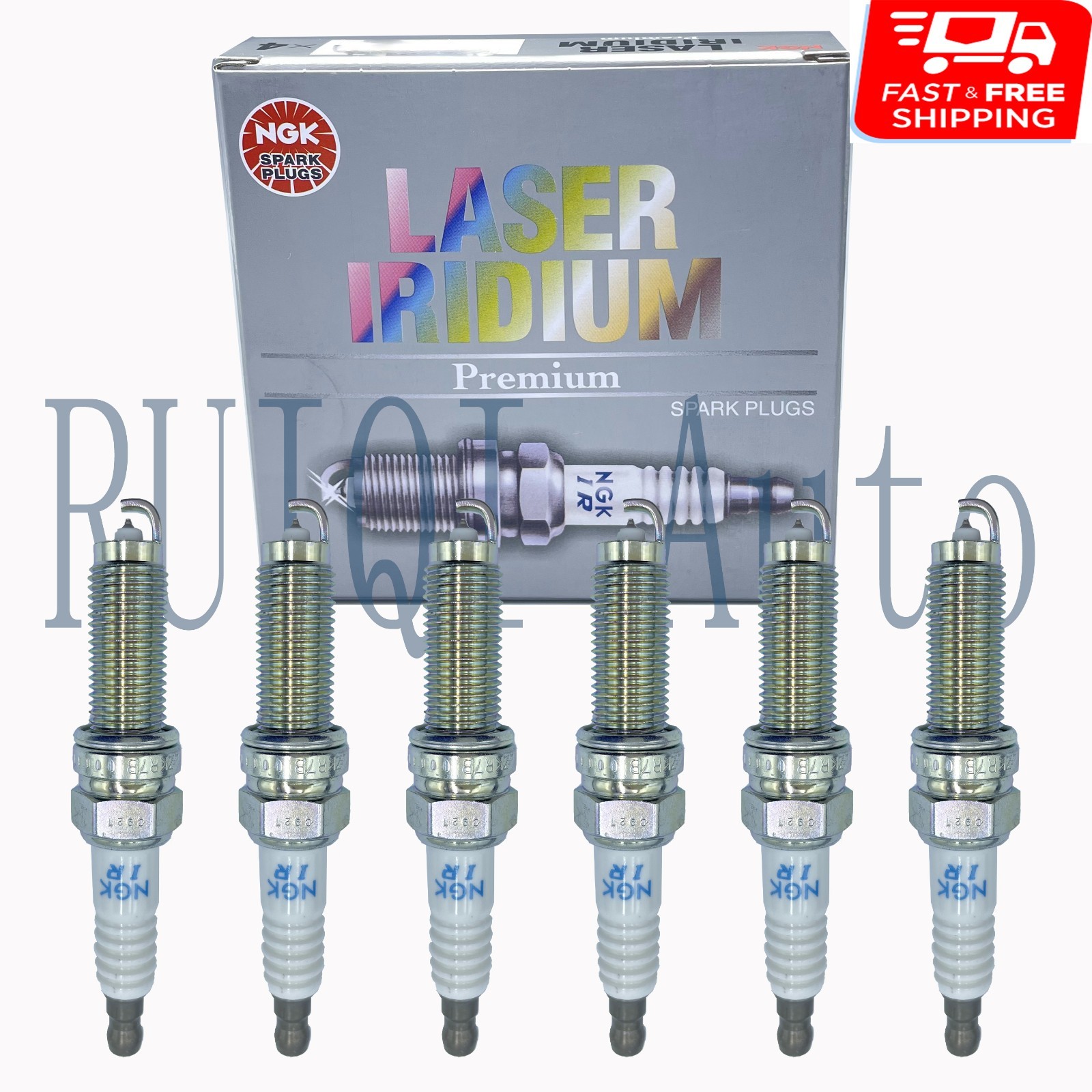 Set of 6 Genuine NGK ILZKR7B-11S 5787 Laser Iridium Spark Plug For Acura Honda