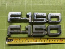 Ford 1987-1991 F-150 Chrome Fender Emblem Badge E8TB-16B114 LOT OF 2  BROKEN TAB