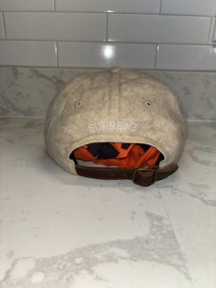 Кепка Supreme Wool с логотипом S 6-панельная натуральная FW19 - Изображение 2 из 3