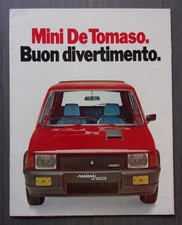 INNOCENTI MINI DE TOMASO orig 1976 brochure vendita Mkt italiana